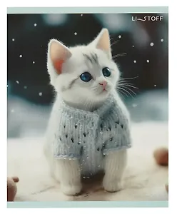 Тетрадь в клетку Listoff, "Зимние котики", 48 листов, в ассортименте