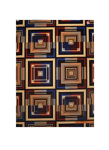 Книга для записей А4 200л кл. "Орнамент. Геометрия стиля" 7БЦ, мат.ламинация, тисн. зол. фольгой, Listoff