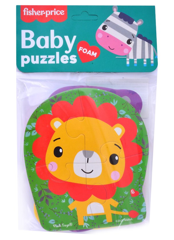 Мягкие пазлы Baby puzzle Fisher-Price "Лев" 4 картинки, 13 эл. 2879622 — 1