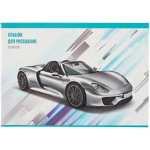 Альбом для рисования Listoff, "Серебряный кабриолет", А4, 30 листов, на скрепке