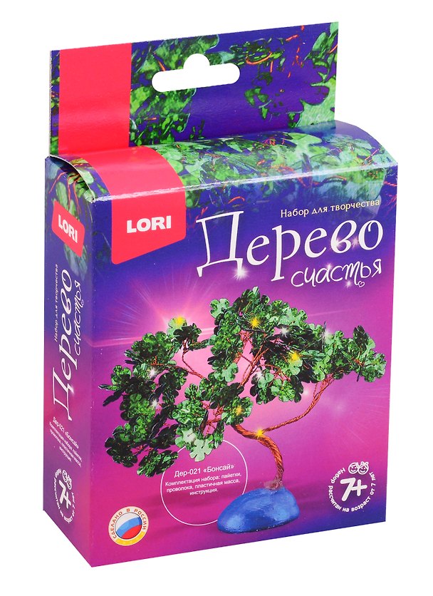Набор для творчества Lori. Плетение из бисера и пайеток. Дерево счастья «Бонсай» 2797301 — 1