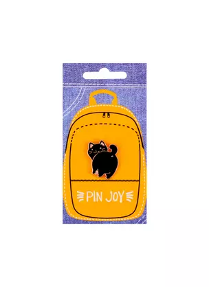 Значок Pin Joy Котик с хвостиком (черный) (металл) (12-08599-920) — 2856705 — 1