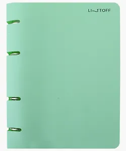 Тетрадь на кольцах в клетку Listoff, "Мятная тетрадь", 80 листов