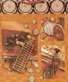 Сумка бумажная Коллаж 12/12 (арт. PB-12-HMF02) (24.2х17.8х10.2 см) (Дом современной упаковки)