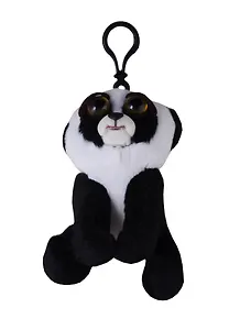 Игрушка мягкая, Feisty Pets, Панда чёрно-белая, (два выражения мордочки), 11 см, с карабином FP005M