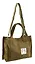 Сумка мини-шоппер с кнопкой кросс-боди оливковая (вельвет) (25х23) Bookvalno — 3027378 — 2