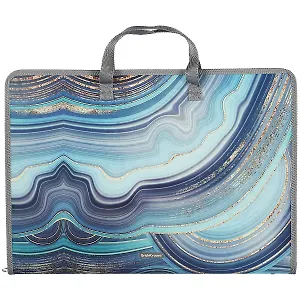 Папка на молнии А3 для бумаг "Marble Kyanite" пластик, ручки, Erich Krause