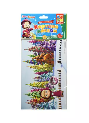 Игра с накл. Маша и Медведь Картина маслом (VT4206-13) (11 мягк. накл.) (Vladi Toys) (набор д/творч.) (5-7л.) (упаковка) — 2444759 — 1