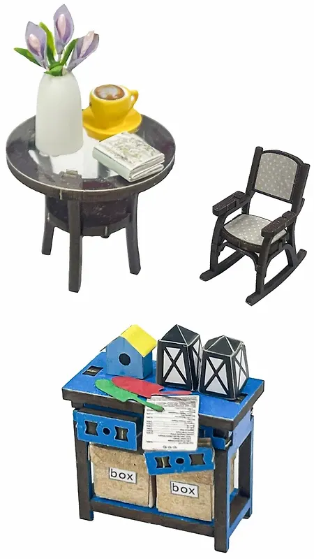 Румбокс MiniHouse DIY "Летняя веранда". Сборная модель (15.6х9.5х20) 3059147 — 4