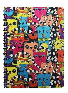 Записная книжка А6 80л кл. "Хвостатые животные" спираль, Kairui