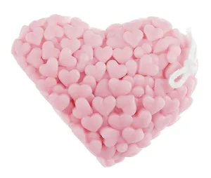 Свеча ароматическая Сердце (розовая) (5х5) (ПВХ бокс) (12-9314B-1)