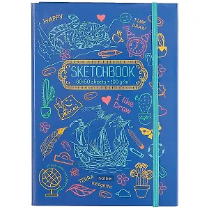 Скетчбук «Hand draw», 80 + 50 листов, А5