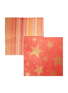 Набор салфеток для декупажа Звездопад, красный/Полоски, красный (3215-10508/3215-10018) (10/90