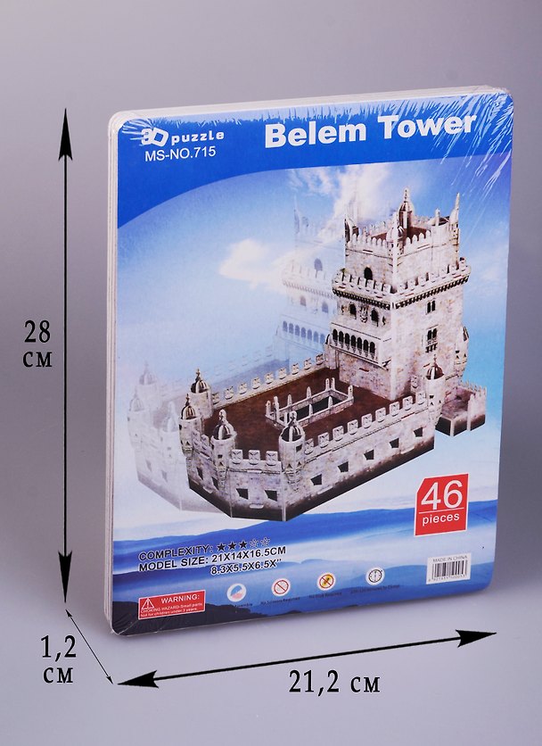 3D-пазл большой, Belem Tower (11-24693-MS.NO. 715) 2574226 — 1