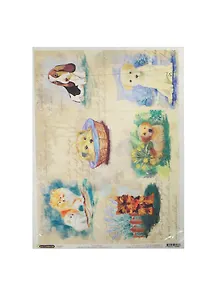 Рисовая бумага для декупажа Craft Premier Щенята (CP09866) (А3) (25г/м) (упаковка)