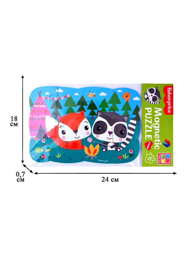 Пазлы на магните Fisher-Price "В лесу" 12 элементов 2879626 — 2