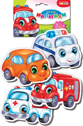 Игровой набор, Мягкие пазлы Весёлые машинки 3397 2723168
