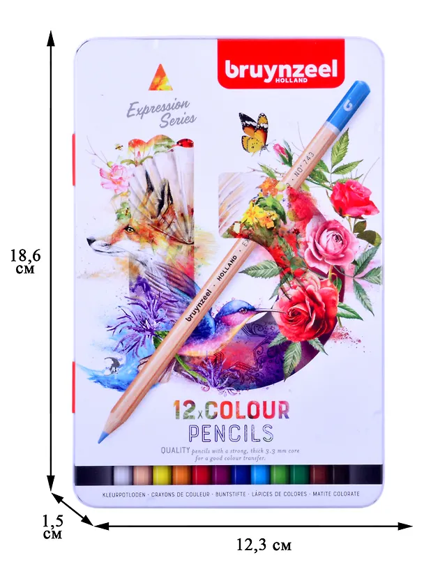 Карандаши цветные 12цв "Expression Colour" металл.кор.  258739 — 2