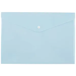 Папка-конверт А4 на кнопке "Pastel" пластик 0.18мм, ассорти