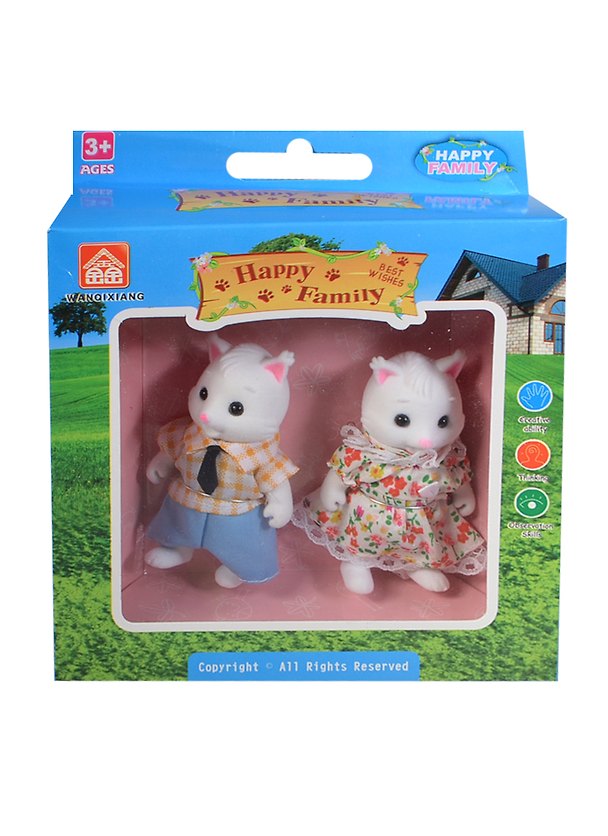 Игровой набор Фигурки животных Семья белочек (012-09C) (2шт) (Happy Family) (3+) (коробка) 2422368 — 1