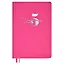 Ежедневник недат. А5 160л "5 шагов к счастью" Мотивационный, розовый, иск.кожа "джинс", тв.переплет, тисн.фольгой, офсет, ляссе — 2995287 — 2