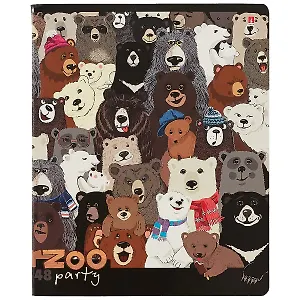 Тетрадь в клетку Альт, Zoo-party, 48 листов, в ассортименте