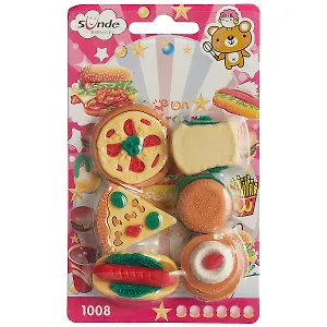 Набор ластиков «Пицца», 6 штук