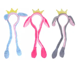 Ободок с двигающимися ушками Корона (иск.мех) (50 см)