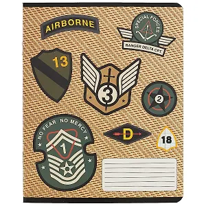 Тетрадь в клетку Academy Style, "Шевроны", 18 листов, в ассортименте