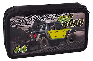 Пенал 2 отделения "Off road" 19*11 см 3080317