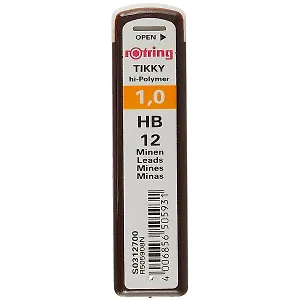 Грифели 1.0мм 12шт "Rotring Tikky" HB, Rotring