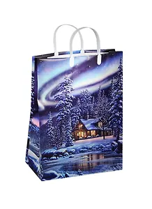 Пакет подарочный пластик А3 42*32*10 Новый год, ассорти PBL, МегаМАГ