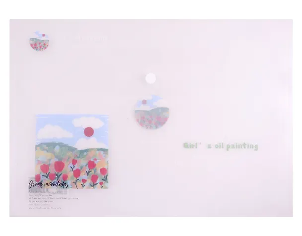 Папка -конверт «Girl's oil painting» А4 на кнопке 2981720 — 1