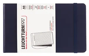 Записная книжка A6 92л лин. "Portrait Pocket" тв.обл., цвет синий неви, Leuchtturm1917 3166564