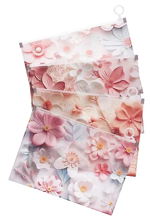 Папка А5 на молнии "Цветы", с расширением, ассорти 3102985