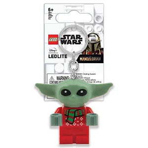 LGL-KE208AH Брелок-фонарик для ключей LEGO Star Wars - Малыш Грогу в праздничном свитере (Grogu Holiday Sweater), возраст 6+
