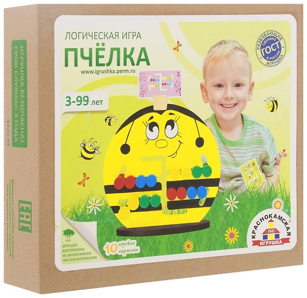 Развивающая игрушка «Пчёлка», Краснокамская игрушка 331611 — 1