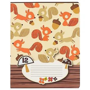 Тетрадь в клетку Academy Style, Mary Beth, 12 листов, в ассортименте 239608