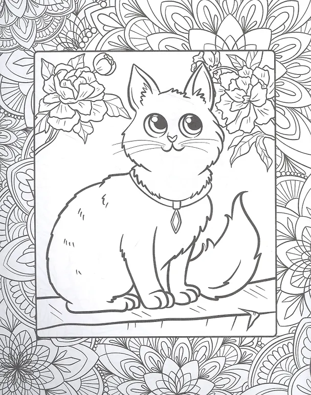 Книга Только котики. Раскраска-антистресс () — 2
