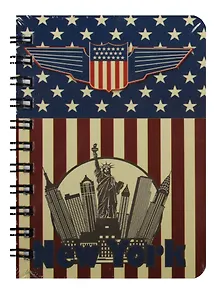 Записная книжка А7 80л кл. "Guide to New York" спираль, Kairui