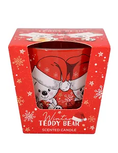 Ароматизированная свеча в стакане  Зимний Плюшевый мишка (Winter Teddy Bear) (115г) (подарочная упаковка)