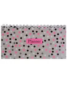 Планинг недатированный 64 листа "Горошки на сером" карманный