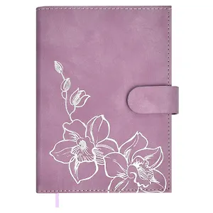 Ежедневник-органайзер недат. А6+ 80л 126х174 "Тиволи глосс" лиловый, иск.кожа, интегр.переплет, иснение фольгой, магнит.клапан , офсет, ляссе