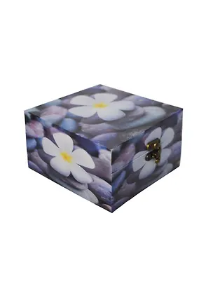 Шкатулка квадратная дерево Цветок (106883) (15х15х9) 2400537