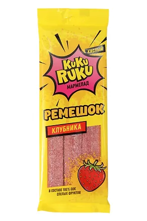 Мармелад жевательный KUKU RUKU Клубника (ремешки) 120г 3122882