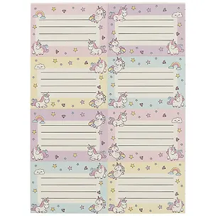 Наклейки для тетрадей «Unicorn pattern», 24 штуки 250842