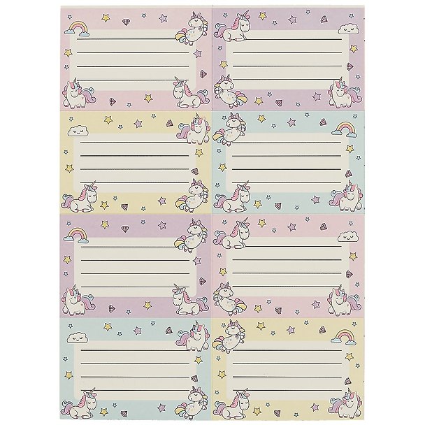 Наклейки для тетрадей «Unicorn pattern», 24 штуки 250842 — 1