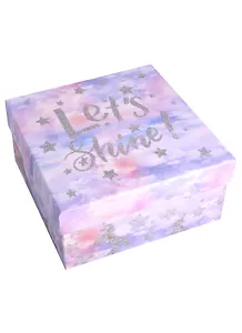 Коробка подарочная "Let's shine" 19*19*9,5см. картон