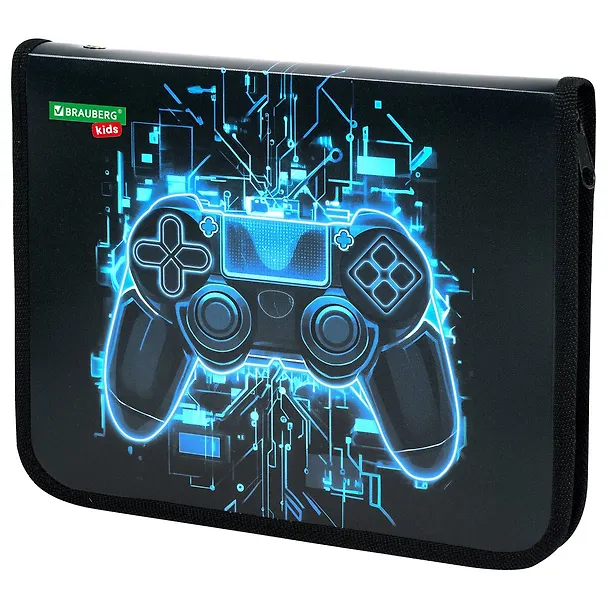 Папка для тетрадей A5 "Digital gamepad" молния с трех сторон, пластик 3106007 — 4