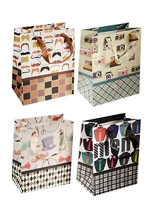 Пакет подарочный бумажный А5 23*18*10 "Men's style", нейтр., мат. ламинат, Kairui